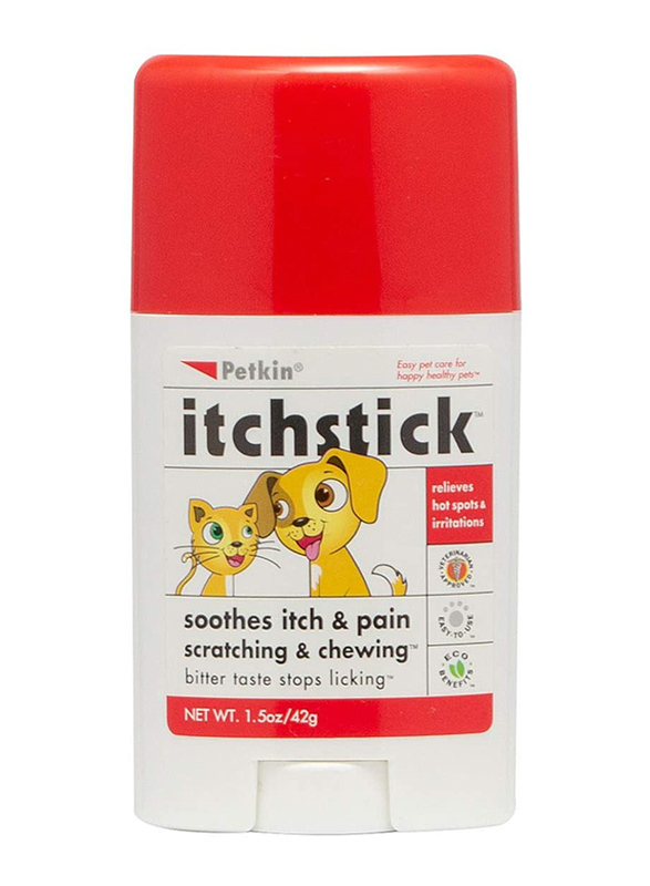 Petkin Itch Stick Skin Care Gel for Dogs & Cats, 42g, Red
