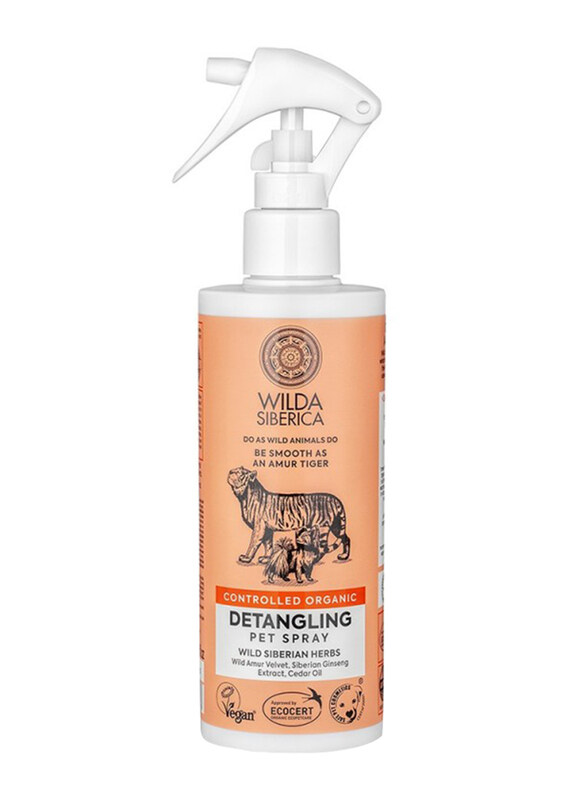 

Wilda Siberica Controlled Organic Natural & Vegan Detangling Pet Spray, 250ml, Peach