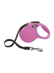 Flexi Classic Tape Retractable Safety Dogs Leash, X-Small, 3m, Pink