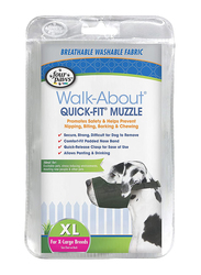Four Paws Quick Fit Adjustable Dog Muzzle, X-Large, Black