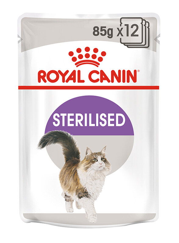 

Royal Canin Feline Health Nutrition Sterilised Cat Jelly Wet Food, 12 Pouches x 85g