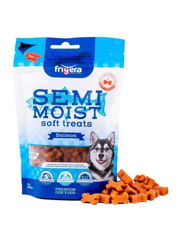 

Frigera Semi-Moist Soft Treats Salmon Dog Dry Food, 165g