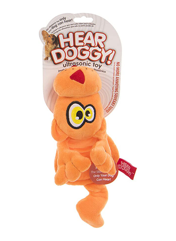 

Hear Doggy Dog Flattie Ultrasonic Dog Toy, Orange