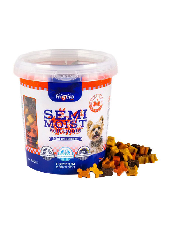 

Frigera Semi-Moist Soft Treats Mini Mix Bones Dog Dry Food, 500g