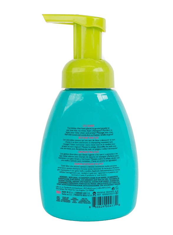 Pet Head TPHC6 Fizzy Kitty Mousse Cat Cleaner, 200ml, Blue/Green