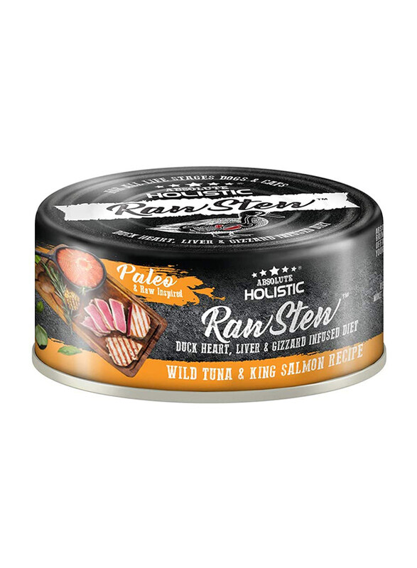 

Absolute Holistic Raw Stew Wild Tuna & King Salmon Recipe for Cats & Dogs, 12 x 80g