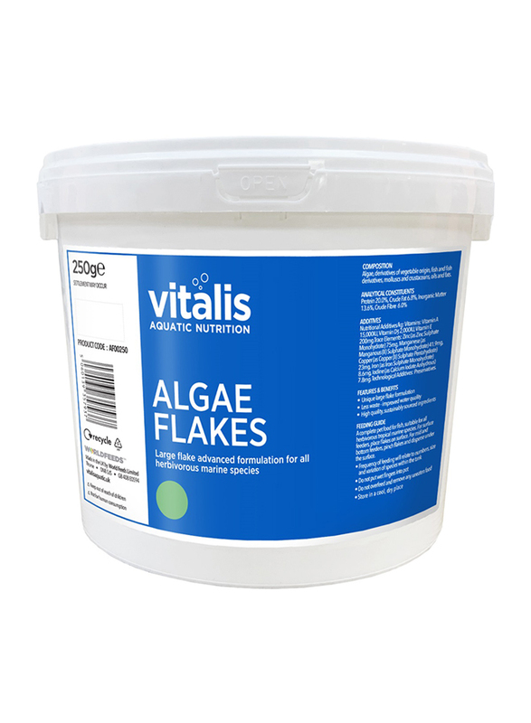 Vitalis Algae Flakes Fish Dry Food, 250g