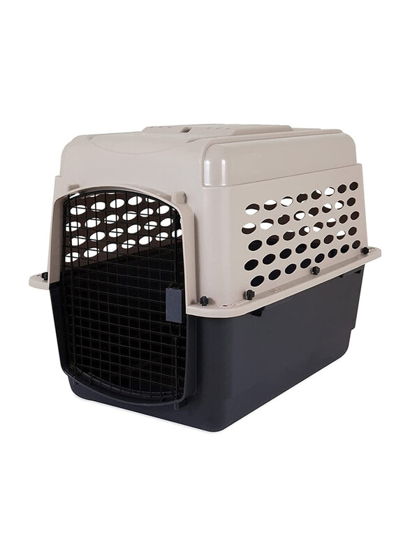 

Petmate Vari Kennel, 32-Inch Up to 30-50lbs, Bleached Linen & Black