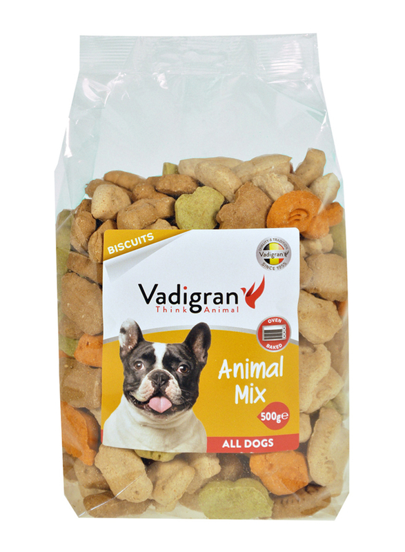Vadigran Snack Animal Mix Biscuits Dog Dry Food, 500g