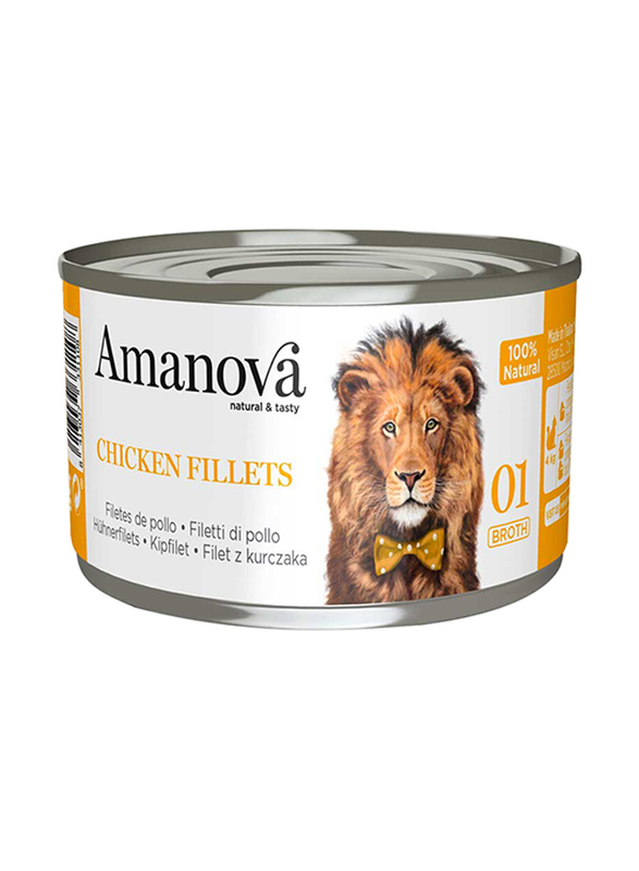 Amanova Canned Cat Chicken Fillets Broth, 70g