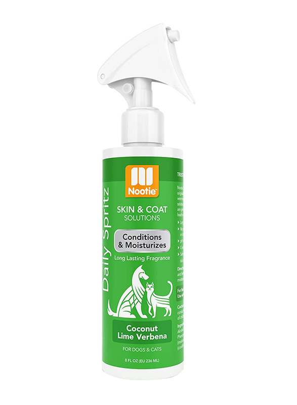 Nootie Coconut Lime Verbena Daily Spritz Dog & Cat Conditioner, 236ml, Green