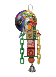 Woodpecker 26 x 8cm Alphabet Chain Bird Toy, Multicolour