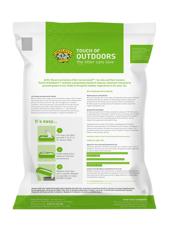 Dr. Elsey's Touch of Outdoors Cat Litter, 20lbs, White
