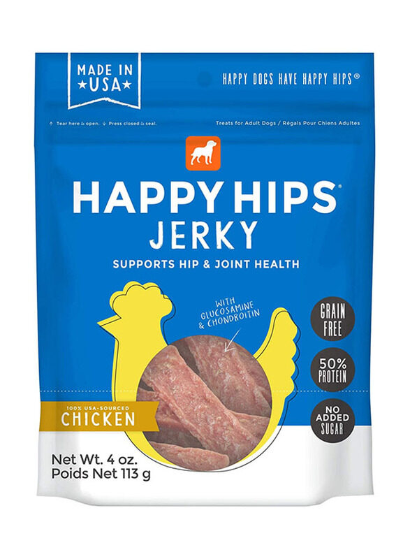 

Happy Hips Grain Free Jerky Chicken Dog Dry Food, 4oz