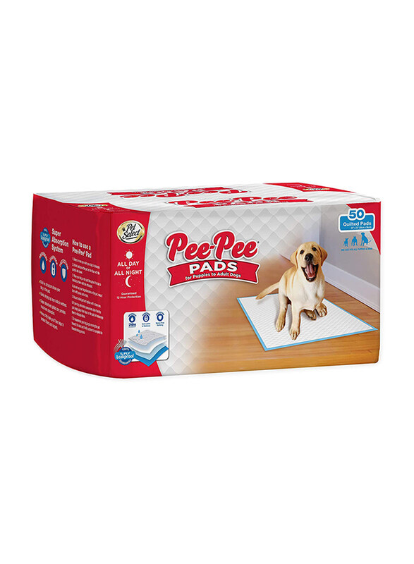 

Pet Select Pee-Pee Pet Cotton Training Puppy Pads, 50 Pieces, White