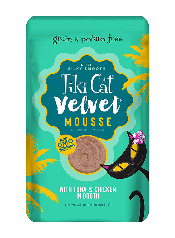 

Tiki Cat Velvet Mousse Wet Cat Food Tuna & Chicken - 2.8 oz. pouch