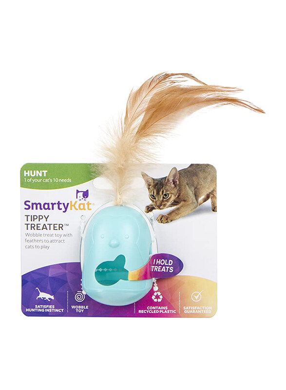 

Smartykat Tippy Treater Cat Toy, Blue