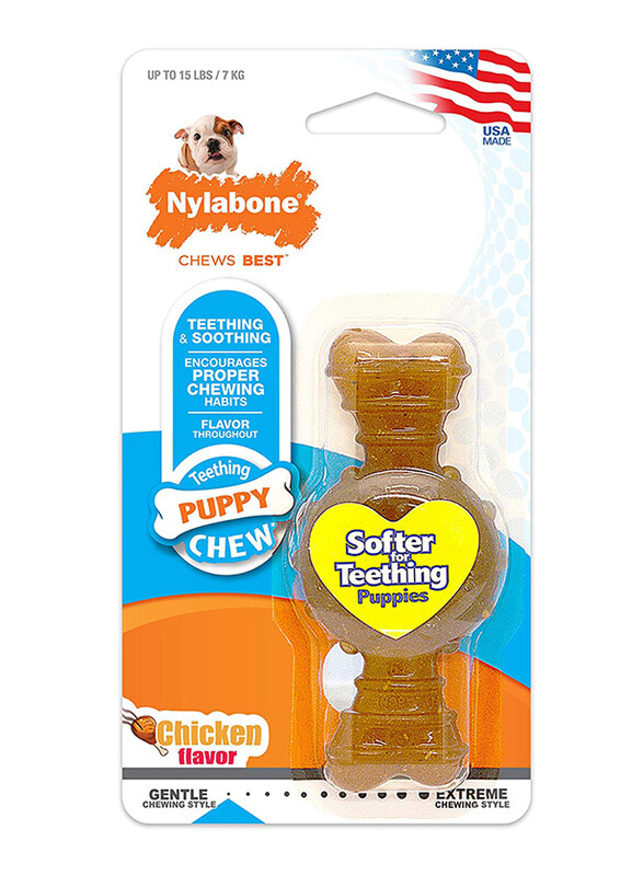 

Nylabone Puppy Chew Ring Bone Blister Card Petite Dog Toy, Orange