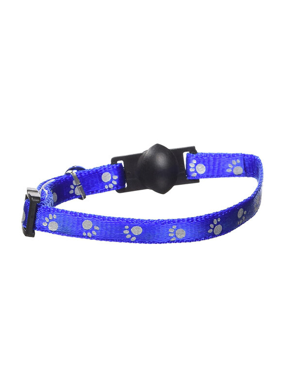 

Petmate 3.8-inch Breakaway Reflective Paw Cat Collar, Blue/Black