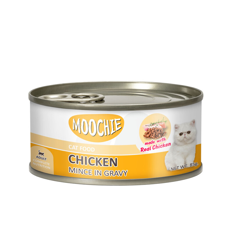 Moochie Mince With Chicken Adult Cat Can Wet Food, 85g