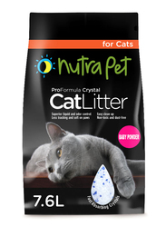 Nutra Pet Cat Litter Silica Gel Baby Powder Scent, 7.6 Liter, White
