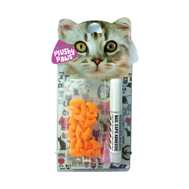 

Nutrapet Plushy Paws Nail Caps, Medium, Orange Peel #26