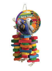Woodpecker 30 x 20 x 20cm Thick Blocks Bird Toy, Multicolour
