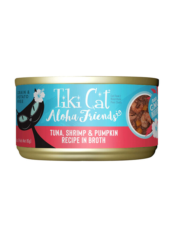 

Tiki Cat Aloha Friends Wet Cat Food Tuna, Shrimp & Pumpkin - 3 oz. can