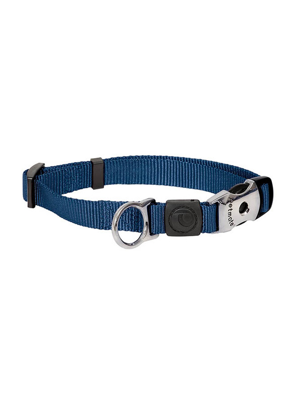 Petmate 10-inch Nylon Adjustable Dog Collar, Navy Blue
