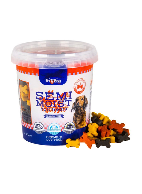 Frigera Semi-Moist Soft Treats Bones Mix Dog Dry Food, 500g