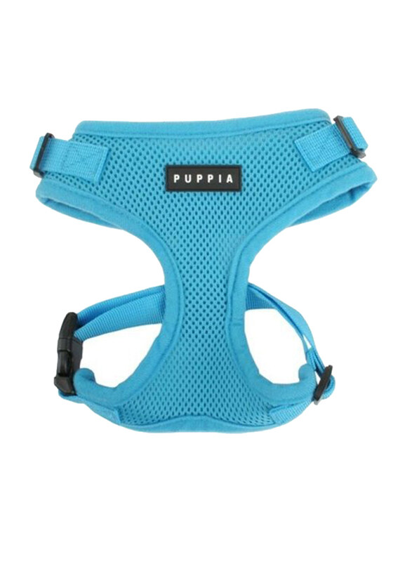 

Puppia Authentic Rite Fit Dog Harness with Adjustable Neck, Medium, Blue