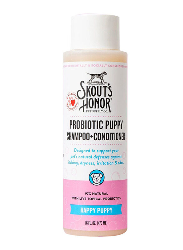 

Skout's Honor Probiotic Happy Puppy Shampoo + Conditioner, 473ml, White