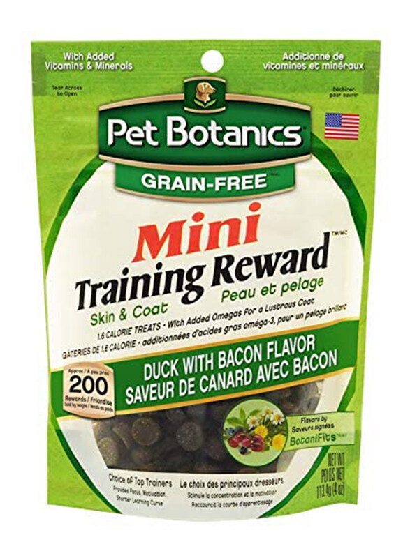 

Pet Botanics Grain Free Training Rewards Mini Duck/Bacon Treats Dog Food, 113g