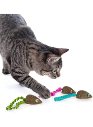 Smartykat Magic Mice Compressed Pure & Potent Catnip and Ribbon Cat Toy, 3 Pieces, Multicolour