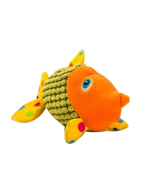 Plush Pet Fish Dog Toy, Multicolour