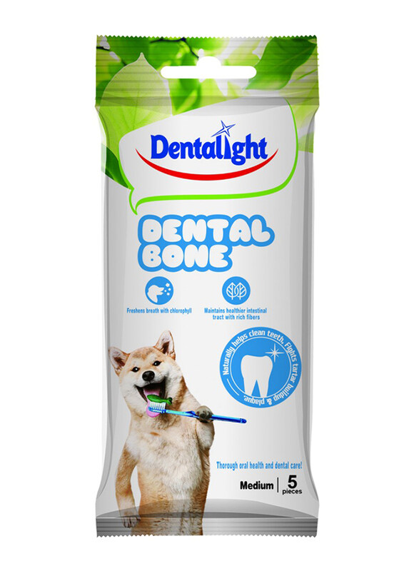 

Dentalight Dental Bone Dog Dry Food, 3-Inch, Medium, 5 x 90g