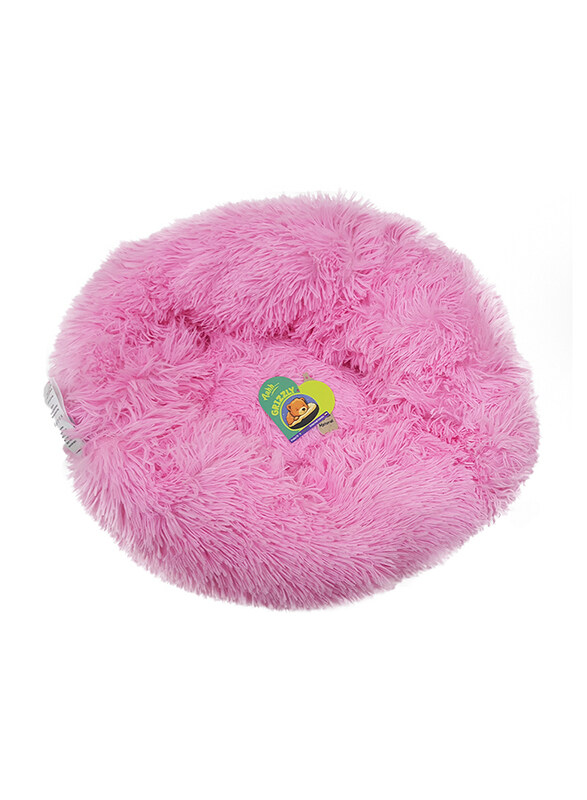 

Grizzly 71 x 20cm Velour Plush Round Bed, Large, Pink