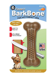Petmate Small Bark Bone Chicken Flavor Chew Toy, Brown