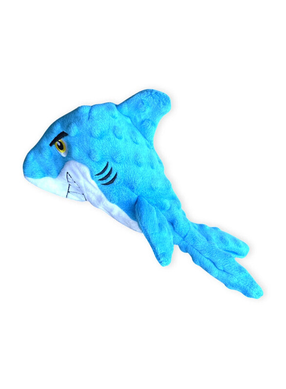

Plush Pet Shark Dog Toy, Blue