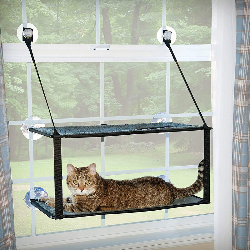 

K&H EZ Window Mount Kitty Sill, Double Stack, Blue/Black