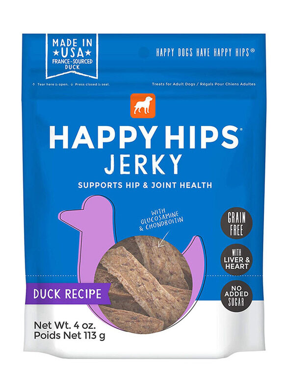 

Happy Hips Grain Free Jerky Duck Dog Dry Food, 4oz