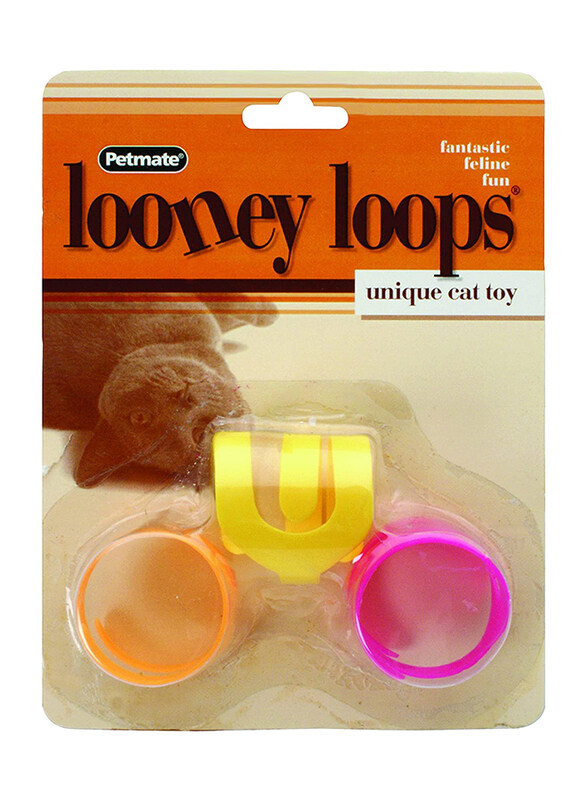 

Pet Mate Fat Cat Looney Loops Toy, 3 Pieces, Multicolour