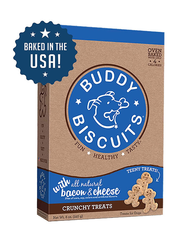 

Buddy Biscuits Teeny Crunchy Treats with Bacon & Cheese Dry Dog Food, 227g