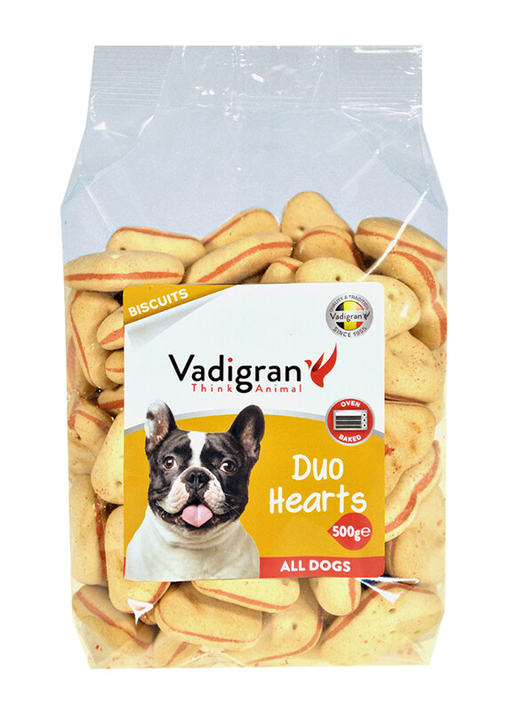 

Vadigran Snack Duo Hearts Biscuits Dog Dry Food, 500g