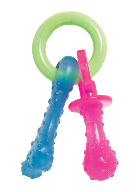 Nylabone Puppy Chew Teething Pacifier Toy, X-small, Multicolour