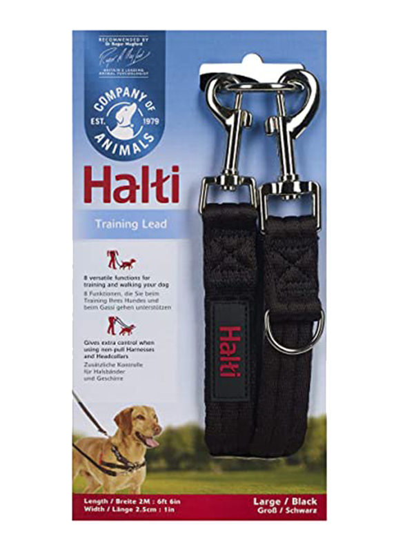 Halti Nylon Training Lead for Dogs, Small, Black
