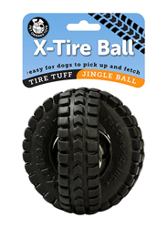 Petmate Jingle X-Tire Ball Dog Toy, One Size, Black