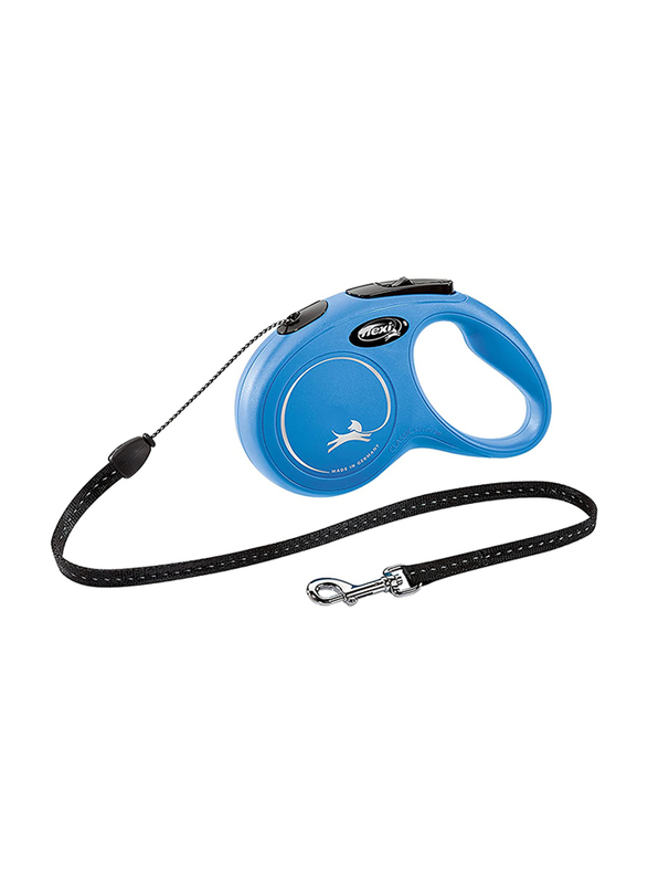 Flexi Classic Tape Retractable Safety Dogs Leash, Small, 5m, Blue
