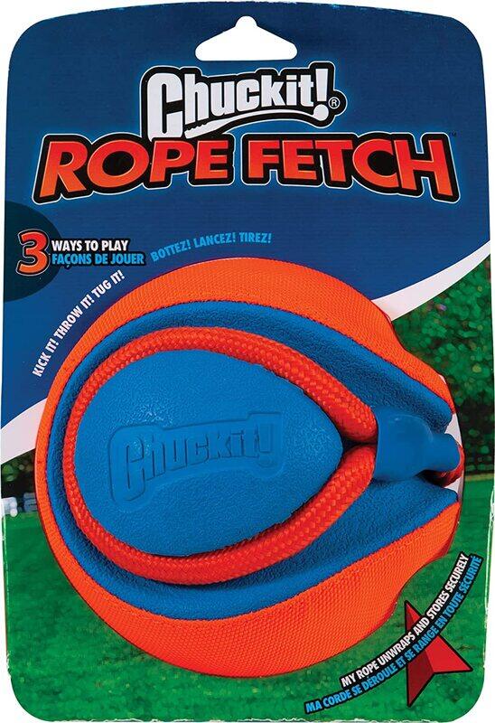 

ChuckIt! Rope Fetch Dog Toy, Orange/Blue