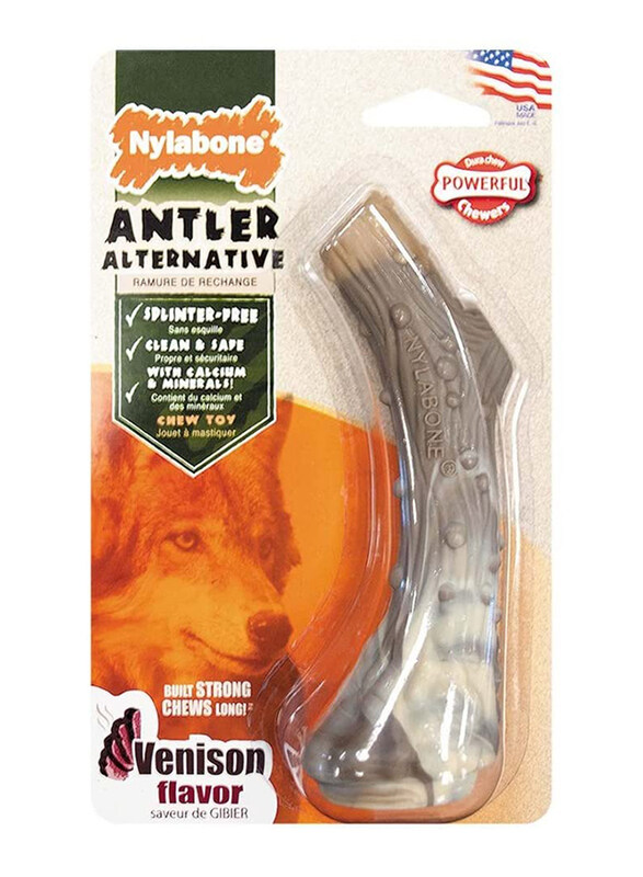 

Nylabone Power Antler Venison Dog Chew Alternative, Brown